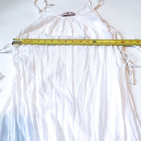 Nanette Lepore Calcutta Cotton Voile Lace Up Tassel Swim Cover Up Maxi Dress SM - Picture 11 of 12